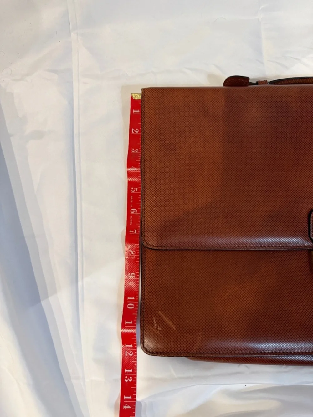 Bottega Veneta Briefcase Leather Cognac Brown, Key & Dust Bag Vintage Luxury